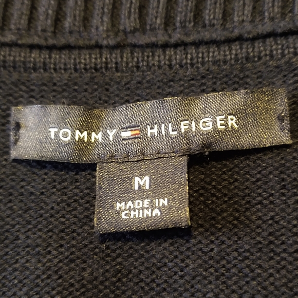 Tommy Hilfiger Women M Navy RARE May 2015 Front Zip Preppy Cardigan Sweater - Picture 7 of 9